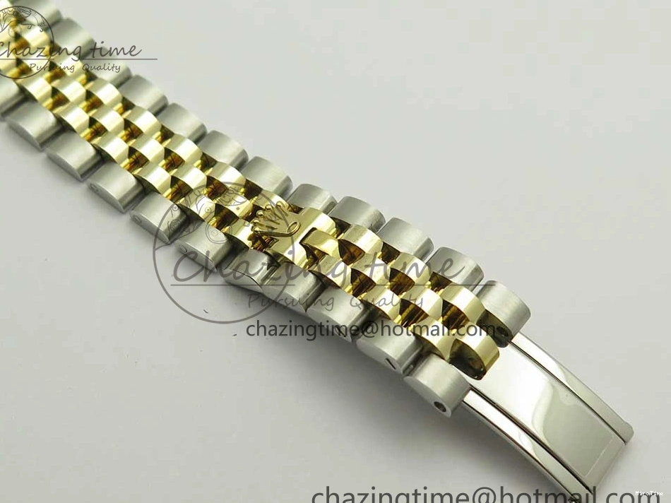 MiroTime 0311 Supportive DateJust 28mm Wrapped SS YG Best Edition Gold Dial Crystal Markers on Wrapped SS YG Bracelet ETA 3344